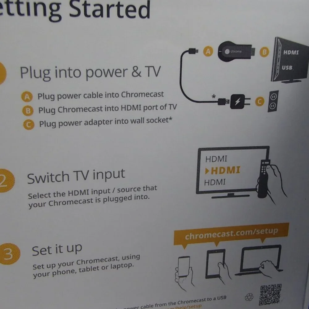 Google Chromecast HDMI Streaming Media Player